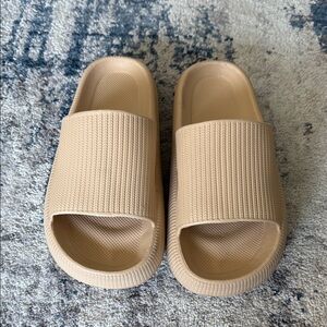 Tan Slide Sandals